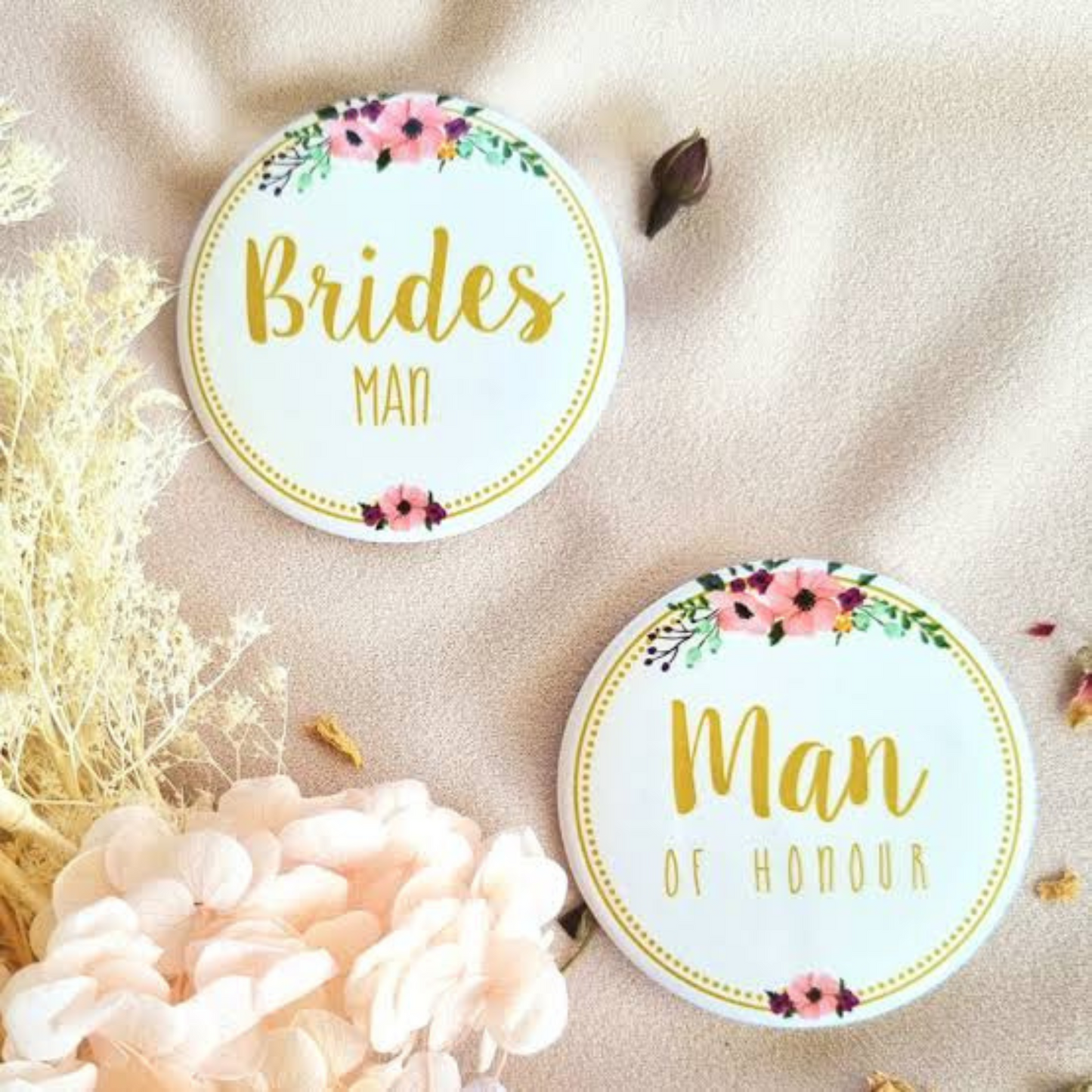 Customised Man of Honour Badges