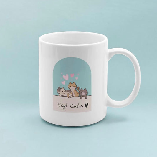 Customised Hey Cutie Coffee Mug