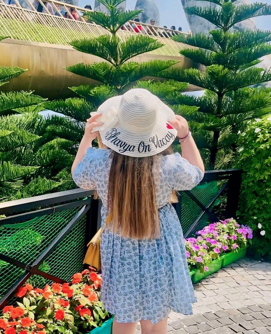 Personalised beach hat