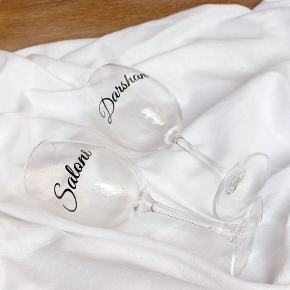 Customised Couple Wine Glasses ( Set of 2)