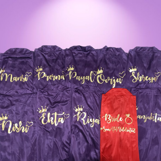 BRIDE SQUAD PERSONALISED ROBES (Set of 10)