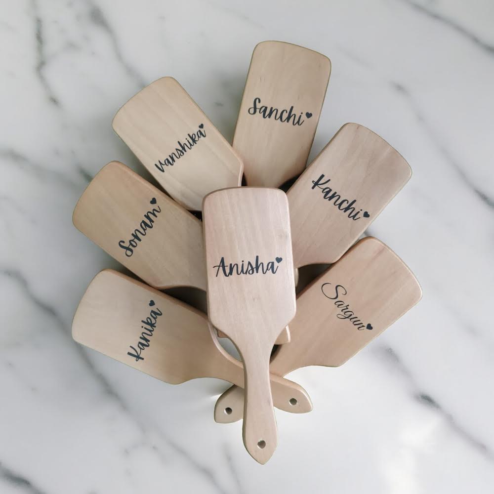 Customised Hair Brush with Heart