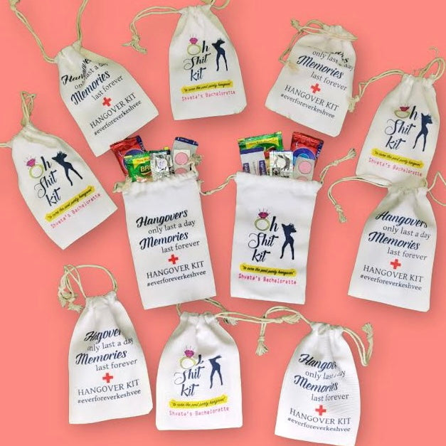 Wedding Hangover Kits for guests