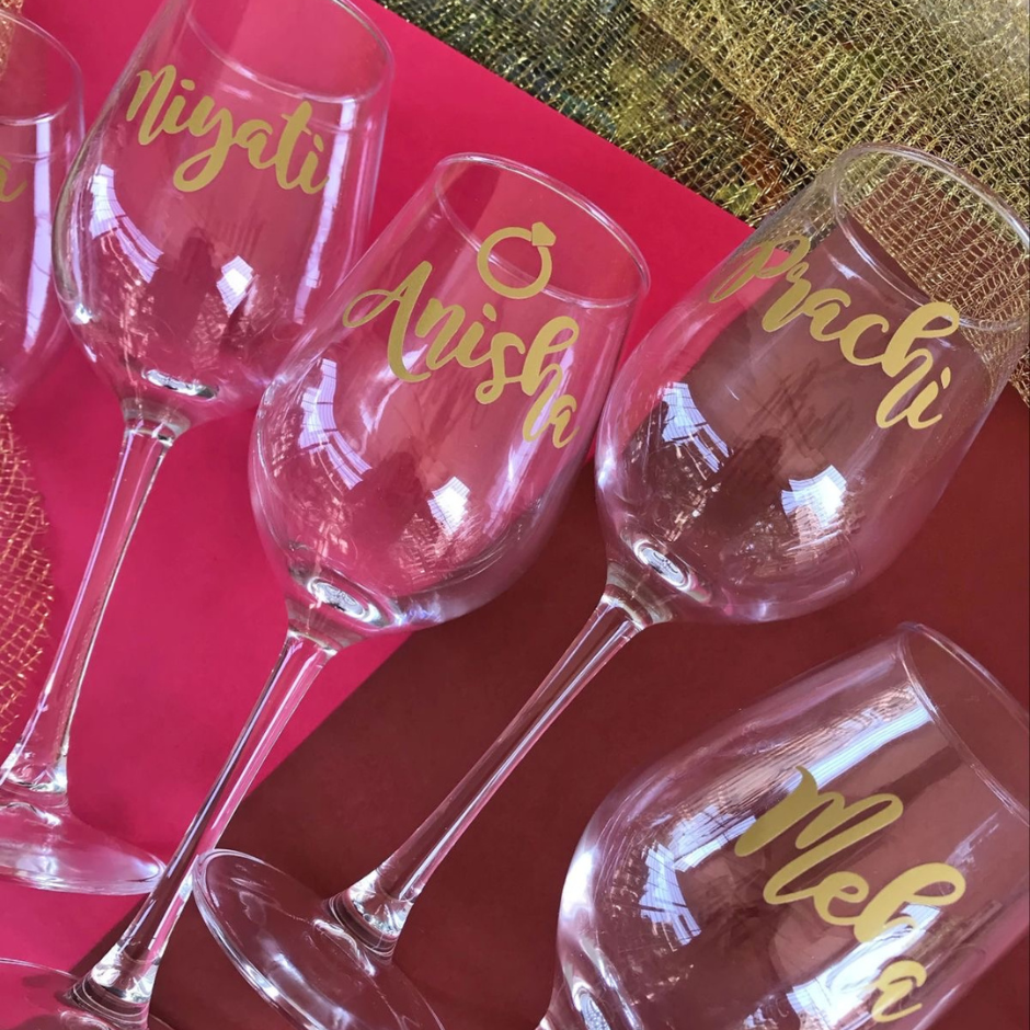 Customised Wine Glasses