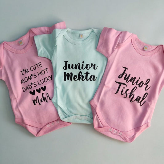Customised baby rompers