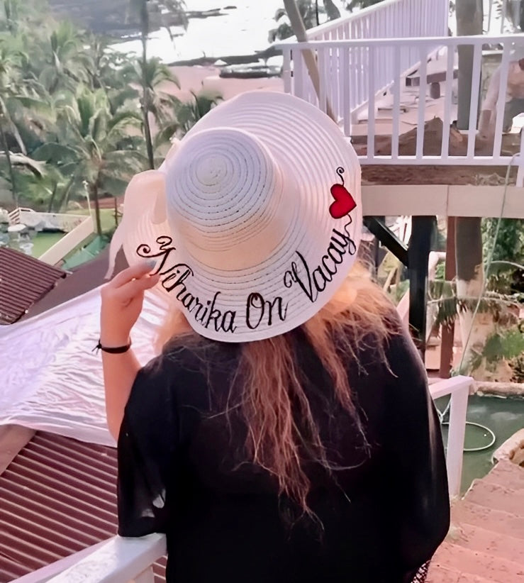 Personalised beach hat