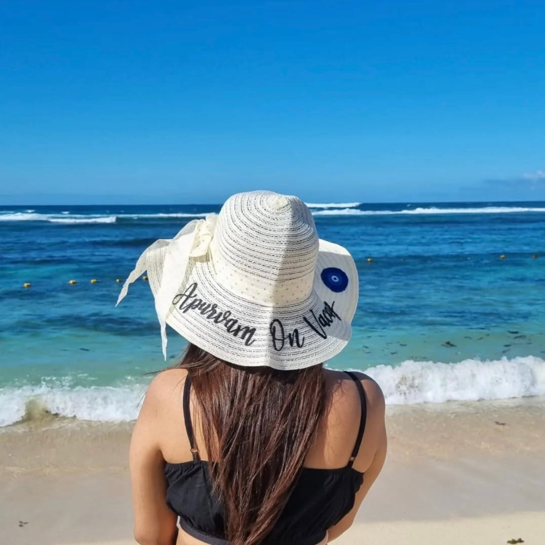 Personalised beach hat