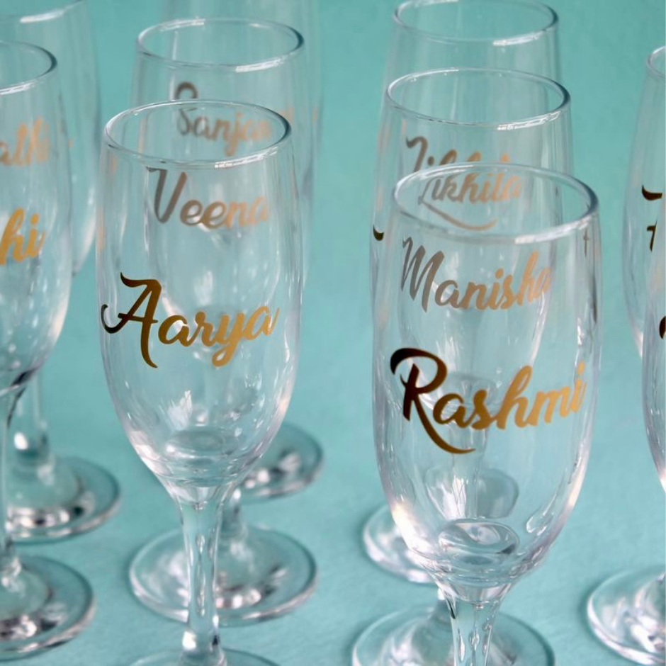 Customised Champagne Glasses