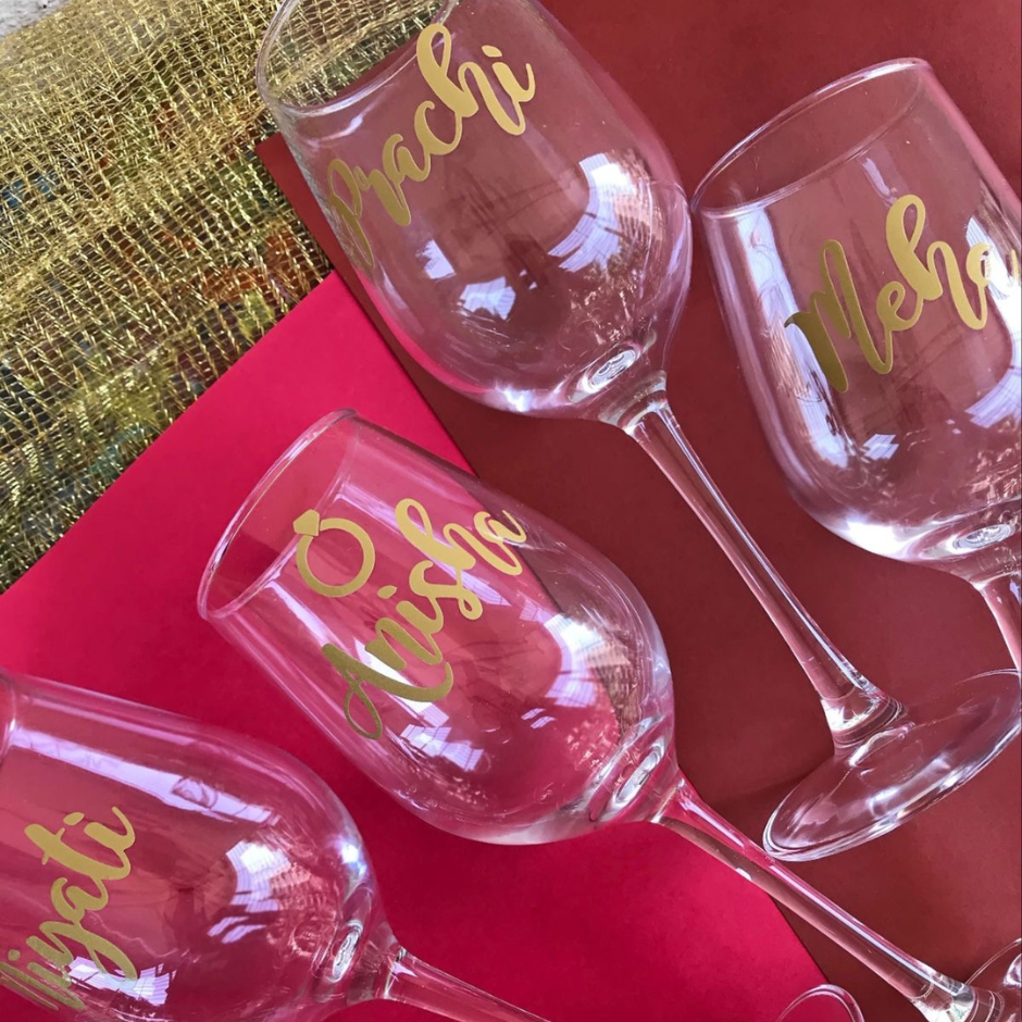 Customised Wine Glasses