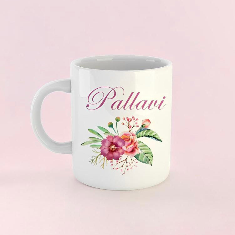 Floral Customised Coffee Mug