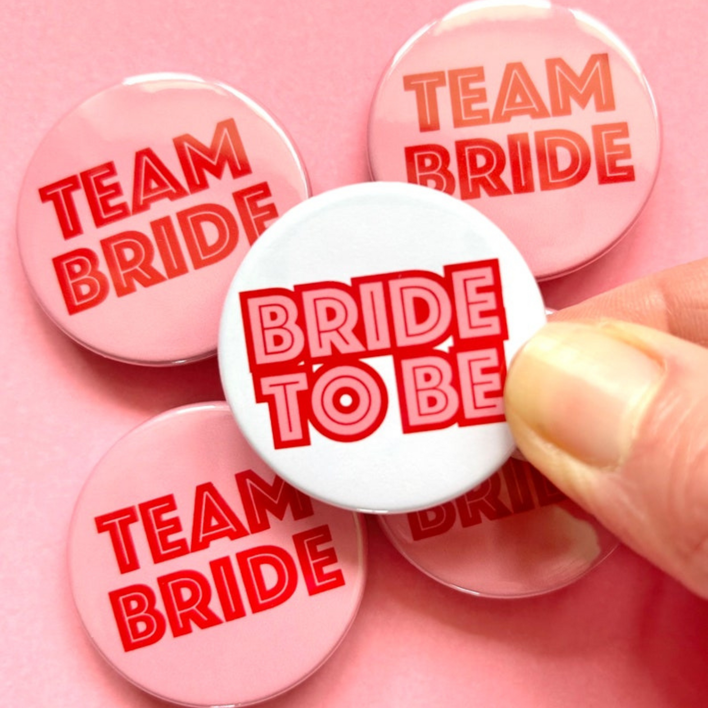 Customised Team Bride Quirky Badges