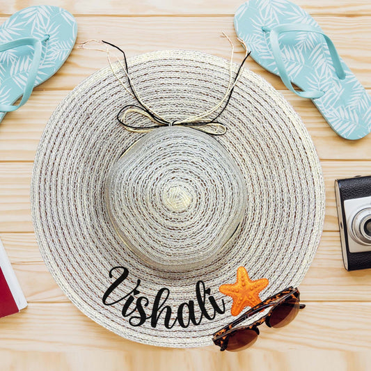 Personalised Beach Hat ( with Starfish )